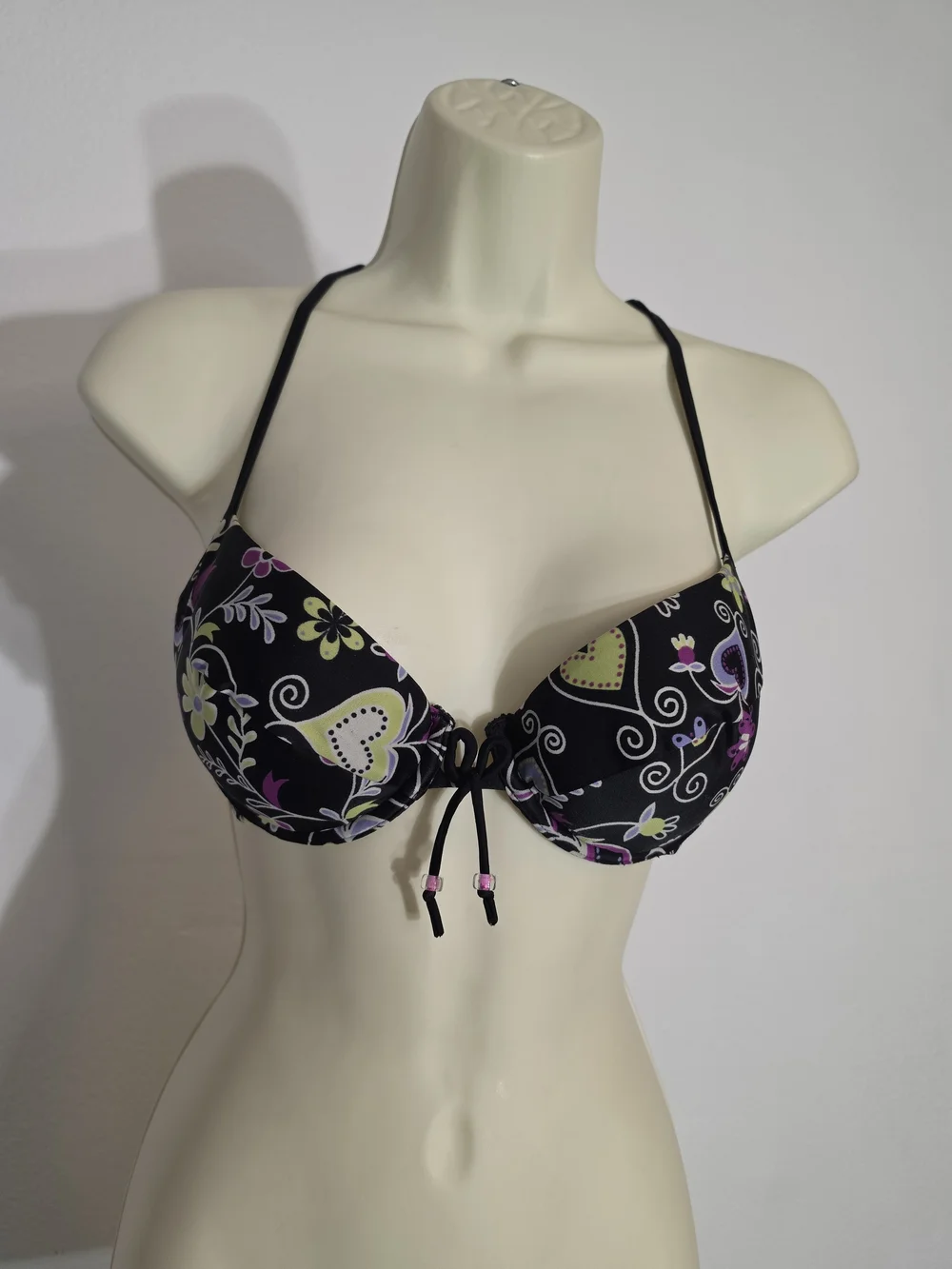 Victoria's Secret Bikini Top Black Multi Size 34C - Picture 3 of 15